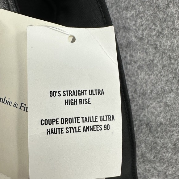 Abercromie & Fitch Vegan Leather Pants Womens 10 Black The 90's Ultra High Rise - Picture 14 of 15